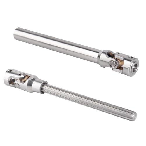 2pcs Hobbyfire 1/10 RC Crawler Drive Shafts Stainless Steel Universal Joint Driveshaft for Axial SCX10 II III Traxxas TRX4 Redcat Gen8 Gen7 Element Upgrades Parts(127-193mm) - style: 127-193mm