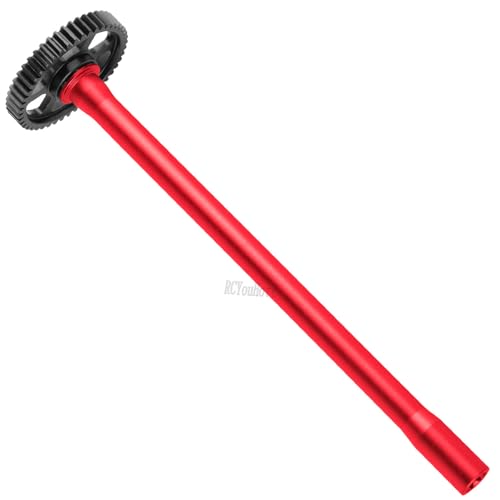 RC 45T Spur Gear Slipper Clutch/Center Slider Driveshaft Upgrades Part for 1/16 Mini Maxx 4WD RTR Brushless Monster Truck (#107154-1),#45 Steel Transmission Gears Spur Gear,Red - color: Red-(upgrades Part)