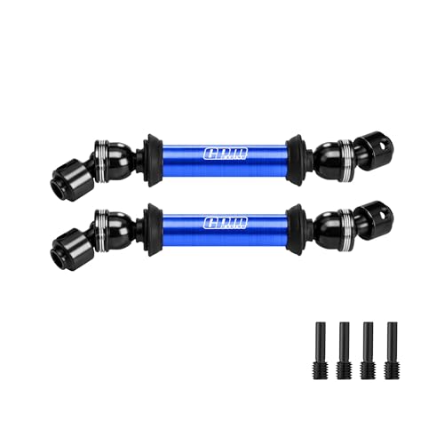 GPM 4140 Carbon Steel Center CVD Drive Shaft for 1/10 Axial SCX10 III/Pro/CJ-7 Upgraded 6061-T6 Alloy RC Crawler Parts (Blue) - color: Blue