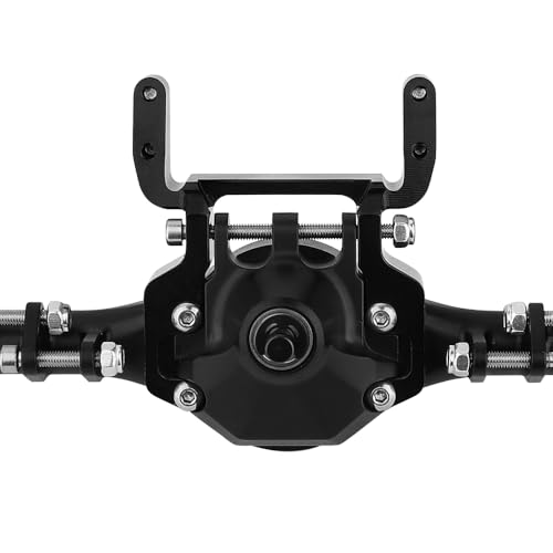 Complete Metal Front Rear Straight Axle Upgrades Part for 1/10 Axial SCX10 II Deadbolt 90046 90047 SCX10 RC Crawler Car Hops Up (red) - color: Red