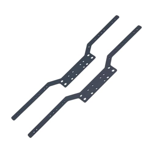Yiju 2 Pieces Rc Car Chassis Rails Aluminium Alloy Rc Crawler Chassis Frame Rails Convenient Accessories Suitable for Rc Car Assembly Hobby C, Black - color: Black