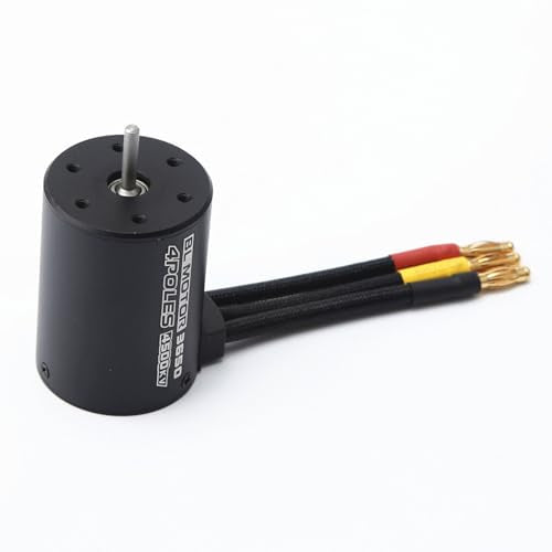 High Efficiency 3800KV Brushless RC Motor for 1 8 10 Trucks 550 Size Compatible Optimized Heat Dissipation Plug and Play Setup - size: 4500KV