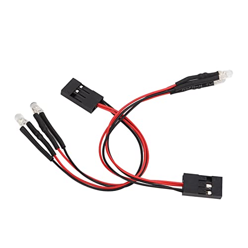 RC Car LED Light Kit, 2Pcs Universal Modified LED Light for Axial Scx24 for 1/24 1/18 Scale Remote Control Car White Light