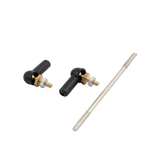 New Lon0167 Set RC Featured Car Spare Parts reliable efficacy Rod Ends Standoff Brass Ball Link Rods M2mmxL55mm Black(id:01d 5b d4 db0)