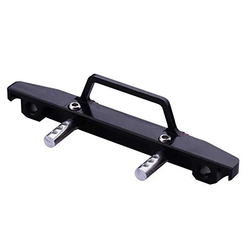 HobbyPark Metal Aluminum Front Bumper with D-Ring Tow Shackle, Replacement for Axial SCX24 1/24 RC Crawler Car