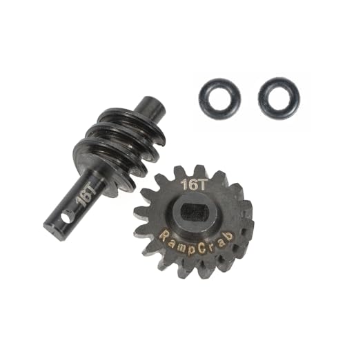Differential Gear Set 16T, Hardened Steel, 1/24, Upgrade Parts for SCX24 Bronco Deadbolt JLU B-17 Gladiator C10, 1/24 RC Crawler Car - size: 16T