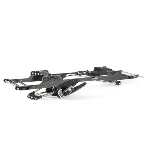RC Frame Chassis Kit,LCG Carbon Fiber Frame Rail LCG Chassis Kit with Ultralight Portal Transmission Skid Plate for 1/10 RC Crawler Capra SCX10 (Chassis kit B) - style: Chassis kit B