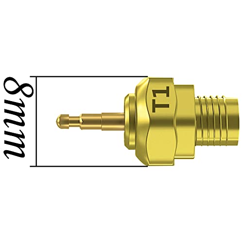 2Pcs Vgoohobby Glow Plug Gold-Plated Universal T2 Hot Spark 70117 Nitro Engine Parts Compatible with 1/8 1/10 Traxxas Himoto Kyosho HSP HPI Redcat RC Car Truck