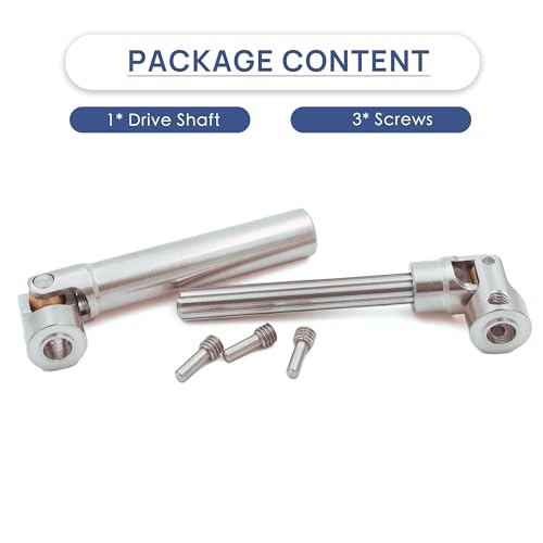 Steel Heavy-Duty Drive Shaft for 1/10 RC Car Crawler(95mm-130mm) | Stainless Steel Driveshaft for Axial SCX10 90046 AXI03007 TRX4 Redcat Gen8,Smooth Rotation - size: 95-130MM