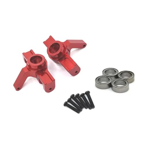 for MJX 16207 16208 16209 16210 1/16 Front Steering Cup and Bearing Rc Model Crawler Car Truck for Buggy Accessories Upgrade Parts RC Car Upgrade Part(Red) - size: Red