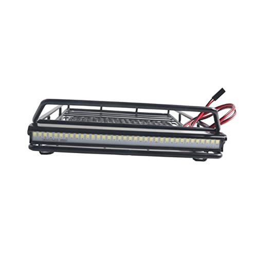 Car Roof Luggage Bracket Led Light for Rc Crawler Storage Rack for Simulation Accessories Lightweight and Easy to Install - size: 24.80X14.10X2.30CM