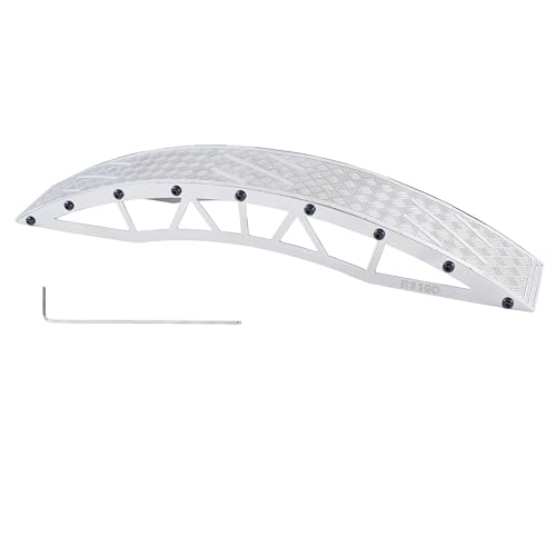 RC Crawler Bridge Obstacle, Stainless Steel DIY Assembly Ramp for 1/12 1/18 1/24 RC Crawler Course Accessories (Silver Arch Bridge) - style: Silver Arch Bridge
