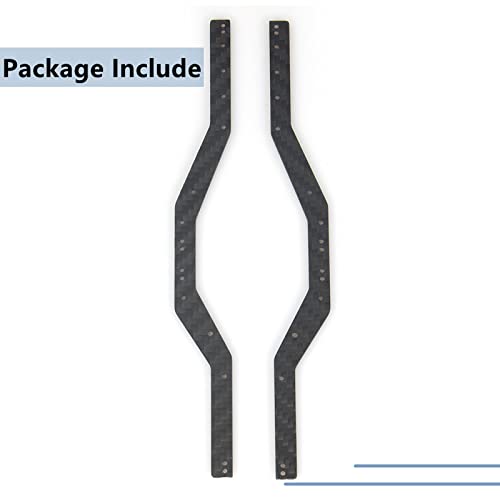 Maleonn 2Pcs RC Carbon Fiber Frame Rails for 1/24 RC Crawler Car SCX24 Chassis Upgrades AXI90081 Accessories Replacement Parts - size: Standard