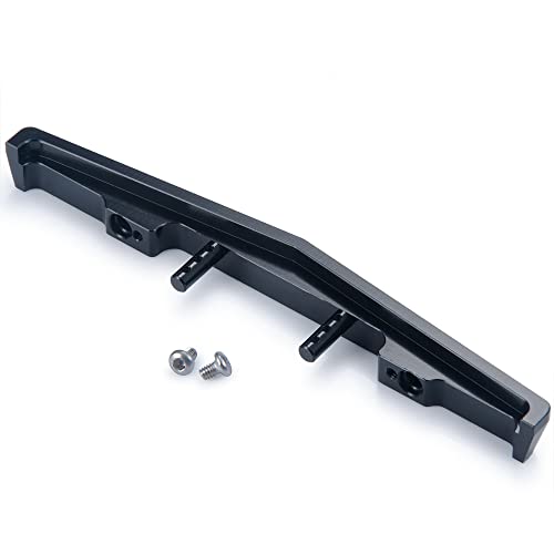 Aluminum RC Front Bumper for Axial SCX24 AXI00001 T1/T2 C10 1/24th RC Crawler Truck Car (Black) - color: Black