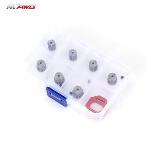 RCAWD 40CrMo Pinion Gear 16T 17T 18T 19T 20T 21T 22T, 50% Strength Upgrade, Motor Gear for Losi 1/12 RC Racecar On-Road Car & ARRMA Typhon Granite Mojave Grom