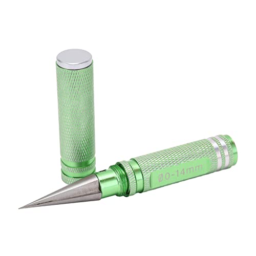 0-14mm Universal RC Reamer Hole Puncher with Aluminum Handle, Curved Scissor Drills Set for RC Car Truck Tank Drone Body Shell Mounting (Green) - color: Green
