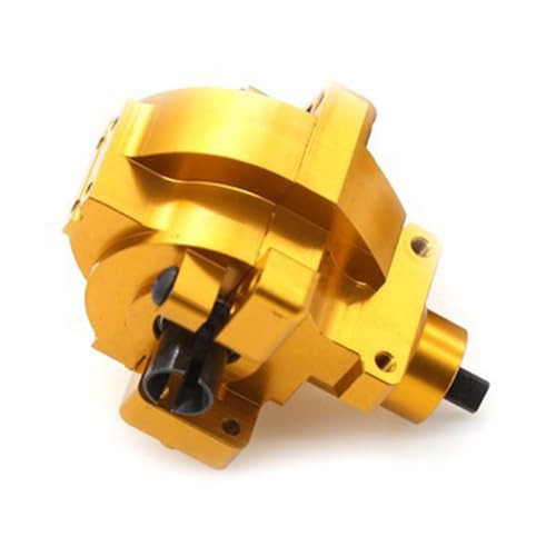 RC Drive Diff Gear Box for HSP 1/10 94107 94106 94123 94108 RC Front Rear Gearbox Assembly Aluminum Alloy Differential Upgrade Parts (Golden) - color: Golden