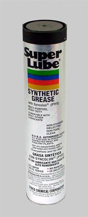 Super Lube Multi-Purpose Synthetic Grease w/Syncolon-High Temperature, Water&Corrosion Resistant Grease-Workshop&Industrial Use-Food Grade-Translucent White- Cartridge - 14.1 oz (41150) (Pack of 12) - size: 14.1 oz Cartridge - Pack of 12