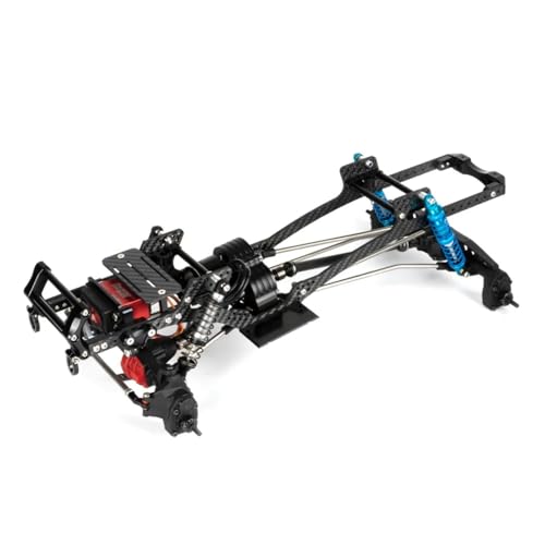Carbon Fiber Battery Tray & ESC Receiver Mount for SCX10 Upgrade | Lightweight carbon fiber material. Fit SCX10 crawler cheater rigs and LCG chassis. Practical RC chassis upgrade part.
