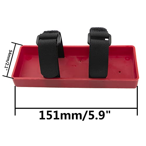 1Pcs ShareGoo Plastic RC Car Battery Tray Case for 2S Lithium & 7.2V NiMH Battery Compatible with Axial SCX10 RC4WD D90 Traxxas TRX-4 1/10 RC Car (Red) - color: Red