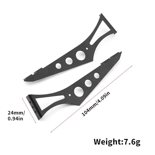 RC Accessory Compatible with Tamiya for TT02 XV01 94123 PGT2 for HSP 1/10 RC Car Upgrade Parts Aluminum Alloy for Rally Car Tail Wing Rear Spoiler Wing