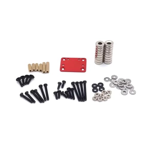 Rc Toys Accessories for Wltoys 284131 K969 K989 P929 1/28 Body Post Magnet Invisible Fixed Mount Remote Control Car Upgrade Replacements Parts(Red) - color: Red