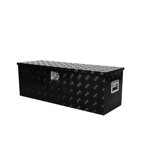 44 inch Truck Tool Box,Aluminum Truck Bed Tool Box w/Handled Lock and keys,Universal Fit for Pickup Truck,Trailer,Vehicle,UTV,ATV-Black,44 X 15 X 15 inch - color: Black, size: 44 x 15 x 15 inch