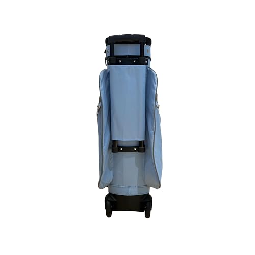 RJ Sports Spinner X Transport Wheeled Golf Cart Bag - color: Blue/Heather Grey