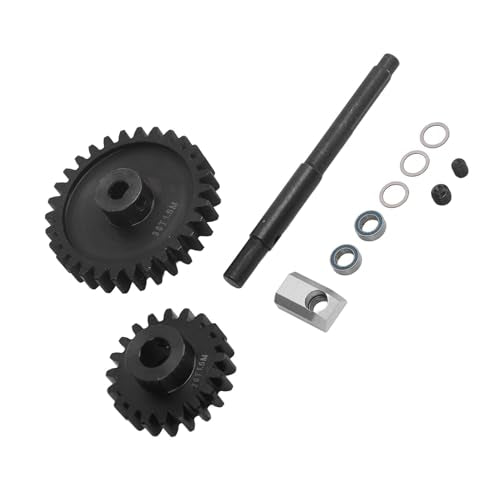 RC Car Gear Kit Set Harden Steel Gears for XRT 1/5 1.5M Crawler Car Large Transmission Gear Part 20T 30T Pinion Spur Gear Upgrade Parts with Bearings Washers Screws Accessories