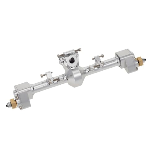 Aluminum Alloy Portal Axle Assembly, High Clearance CNC Metal Upgrade Parts Compatible with for axial SCX24 C10 90081 AXI00002 AXI00005 1/24 RC Crawlers (Rear axle Silver) - color: Rear Axle Silver