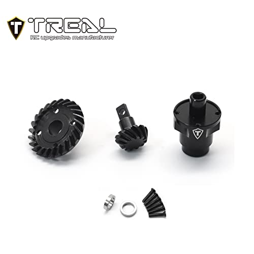 TREAL Harden Steel Axle Ring & Pinion Gears Set 12T/24T for FCX24 Smasher Power Wagon (Axle Gears with Spool Locker) - style: Axle Gears with Spool Locker