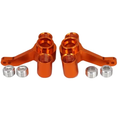 RC Steering Knuckle Block for FS 53810 1/10 2PCS Aluminum Steering Hub Carrier(l/r) Knuckles RC Car Truck for Buggy Upgrade Accessories Parts(Orange) - size: Orange