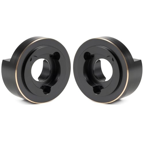Machined Brass Portal Knuckle Weights - Low Offset for Vanquish Currie Portal F9 SCX10-II and VS4-10 Ultra Offset Front Axle - 128g Each, Low Center of Gravity Upgrade