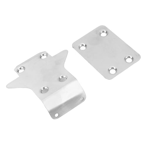 2Pcs RC Chassis Armor Protector, Stainless Steel RC Skid Plate Guard, Professional Upgrade Part for KYOSHO MP10 MP9E RC Car, Durable Rustproof Accessory with Fine Workmanship