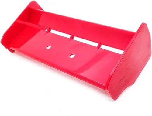 1/10 RC Plastic Rear Spoiler Compatible with 1:10 Scale RC Off-Road Short Course Truck Buggy Racing Rear Wing Tail (Red) - color: Red