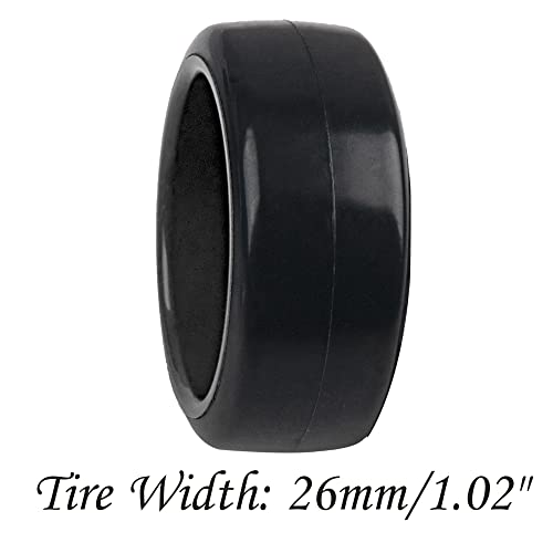 5-Spoke RC 12mm Hex Hub Wheel Rims & Rubber Tires Compatible with HSP Tamiya HPI Kyosho 1/10 On-Road Touring Car,WLtoys 1/14 144001 Traxxas 1/16 Slash RC 1/18 A959B Buggy (Black)