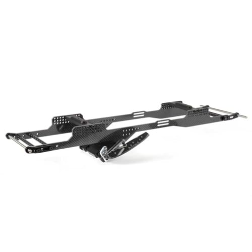 RC Frame Chassis Kit,LCG Carbon Fiber Frame Rail LCG Chassis Kit with Ultralight Portal Transmission Skid Plate for 1/10 RC Crawler Capra SCX10 (Chassis kit A) - style: Chassis kit A