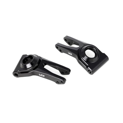 LCX Racing 1/10 RC Crawler Car Rear Hub Set Carriers for RC Truck Arrma Fury, Upgrades Parts Accessories (Black) - color: Black