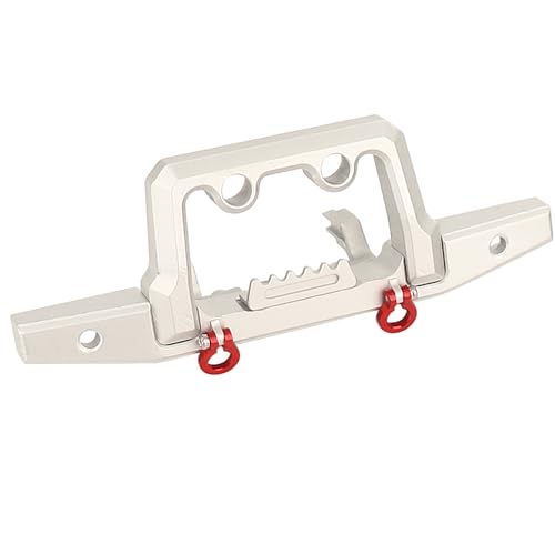 Front & Rear Bumper Aluminum for Traxxas 1/18 TRX4M TRX-4M Defender RC Crawler Car Upgrade Parts (Silver) - color: Silver
