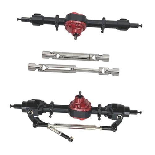 Colaxi Metal Front Rear Axles Set for 1/12 Scale RC Crawler, MN82 MN82T MN82S MN82Pro LC79 Upgrade Drive Shafts, Black - color: Black