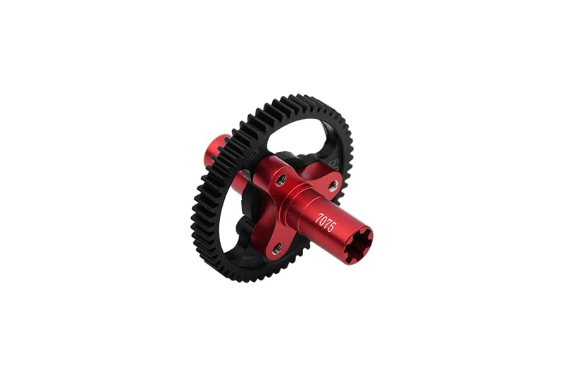 GPM Medium Carbon Steel 50T Spur Gear 0.8 Module/32 Pitch for ARRMA 1/8 Vendetta 4X4 3S Blx - Ara4319V3 (Red) - color: Red