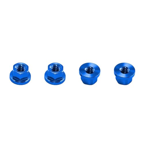 4PCS Aluminum Alloy Wheel Rim M2 Nuts RC Upgrade Parts for AXIAL 1/30 SCX30 Ford Bronco Jeep K10 RC Climbing Car (Blue) - color: Blue