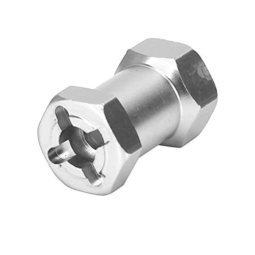 Generic 20mm Extension Wheel Hub Hex Drive Adapter, Durable Aluminium Alloy, Easy Install for 1/10 RC Drift Cars, 4PCS, SilverRedBlack (Silver) - color: Silver