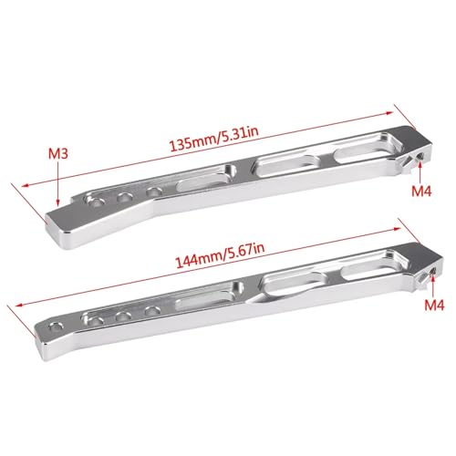 RC Car Upgrade Parts Compatible with ARRMA for Mojave 6S for BLX 4WD 1/7 RC for Desert Truck Car Upgrade Parts Aluminum Front and Rear for Chassis Brace Set