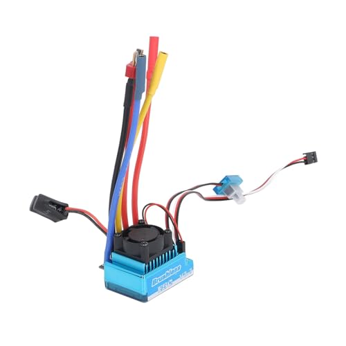 80A Brushless ESC, Water Proof Brake Power Regulation Electronic Speed Controller with 4mm Banana Female Plug for 1/10 RC Car RC Boat