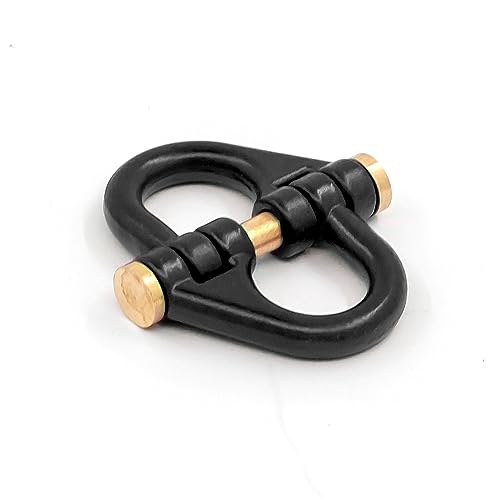 Metal Bumper Trailer Hooks Rescue Tow Shackles Set RC Spare Parts for TRAXXAS TRX4 Axial SCX10 D90 1/10 RC Crawler Car (Black)