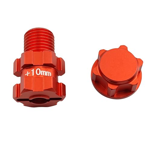 10mm Extended 17mm Wheel Hex Hub for ARRMA Senton Granite Big Rock | 14mm to 17mm,Aluminum,Anti-Dust Cap Nuts,Vorteks,Infraction,Vendetta,1/10 3S,Upgrade Parts,CNC Machined