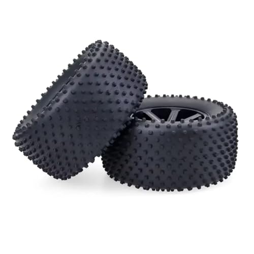 Rc Accessories For HSP 1/10 4PCS For Desert Truck 110MM Rubber Sponge Tires Tyre Rim Wheels 12mm Hub Hex RC Car Off Road(Black) - color: Black