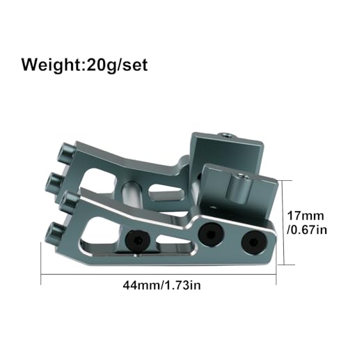Aluminum Alloy Rear Wing Mount for Arrma 1/14 Typhon GROM Upgrade Parts (Titanium) - color: Titanium