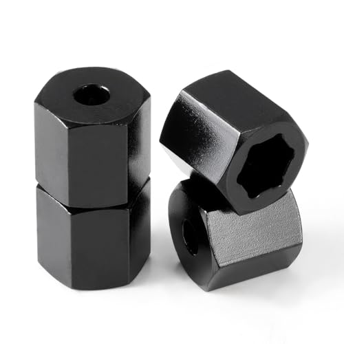 MORLORDY 7mm to 12mm RC Wheel Hex Hubs 4Pcs 12mm Thick Hex Drive Adapters for 1/16 Losi Mini-T 2.0, Mini-B, Mini JRX2, Mini JRXT and All 1/16 RC Car Which Hex is 7MM - color: 12mm